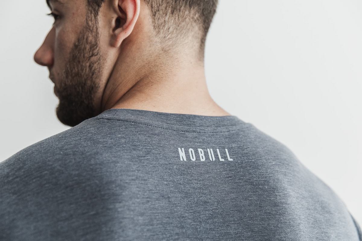 Nobull Crossfit® Men's T Shirts Deep Grey | Australia (JH6750)